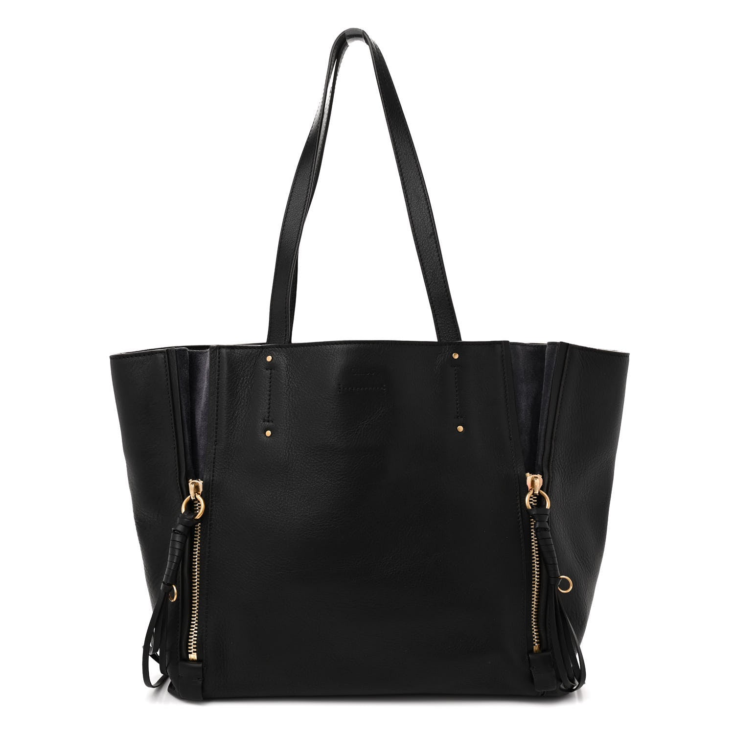 Chloe Smooth Calfskin Medium Milo Shopping Tote Black 1 of 13