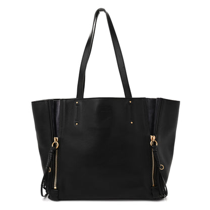 Chloe Smooth Calfskin Medium Milo Shopping Tote Black 1 of 13