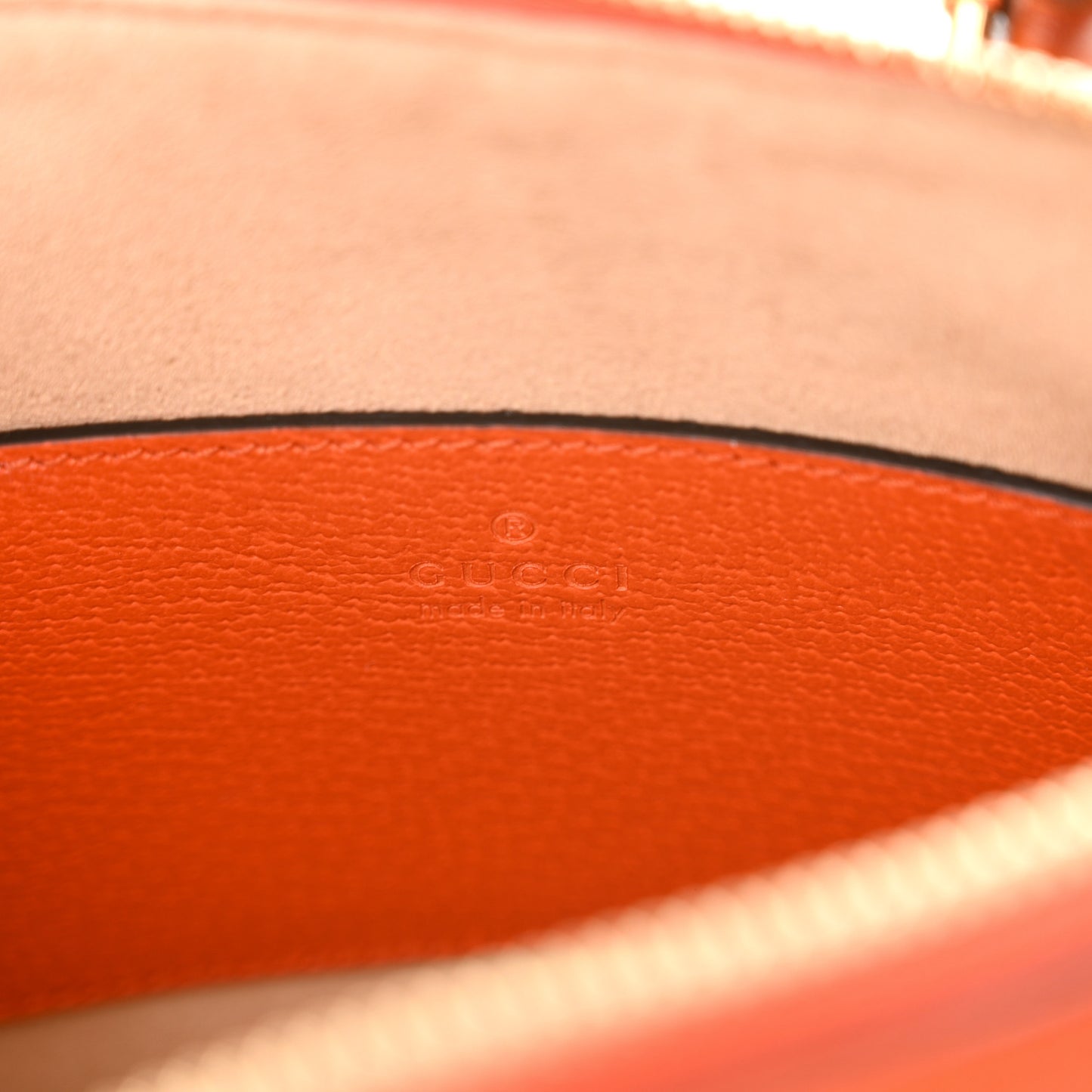 Textured Dollar Calfskin Mini Diana Dome Tote Bag Deep Orange Spicy Cyclamin
