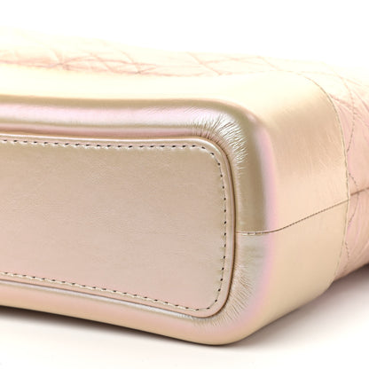 Chanel Iridescent Aged Calfskin Quilted Medium Gabrielle Hobo Light Pink 9 of 10
