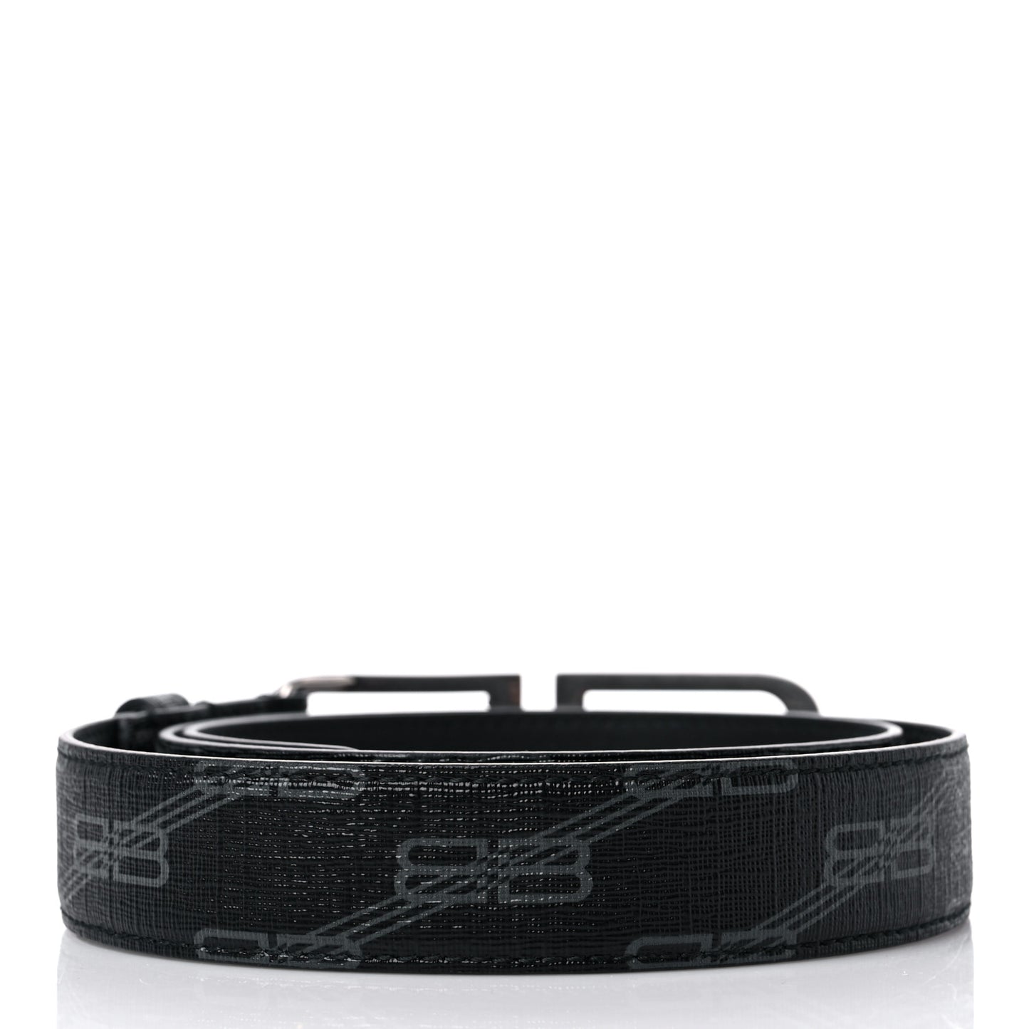 Coated Canvas BB Monogram Thin Belt 85 Black
