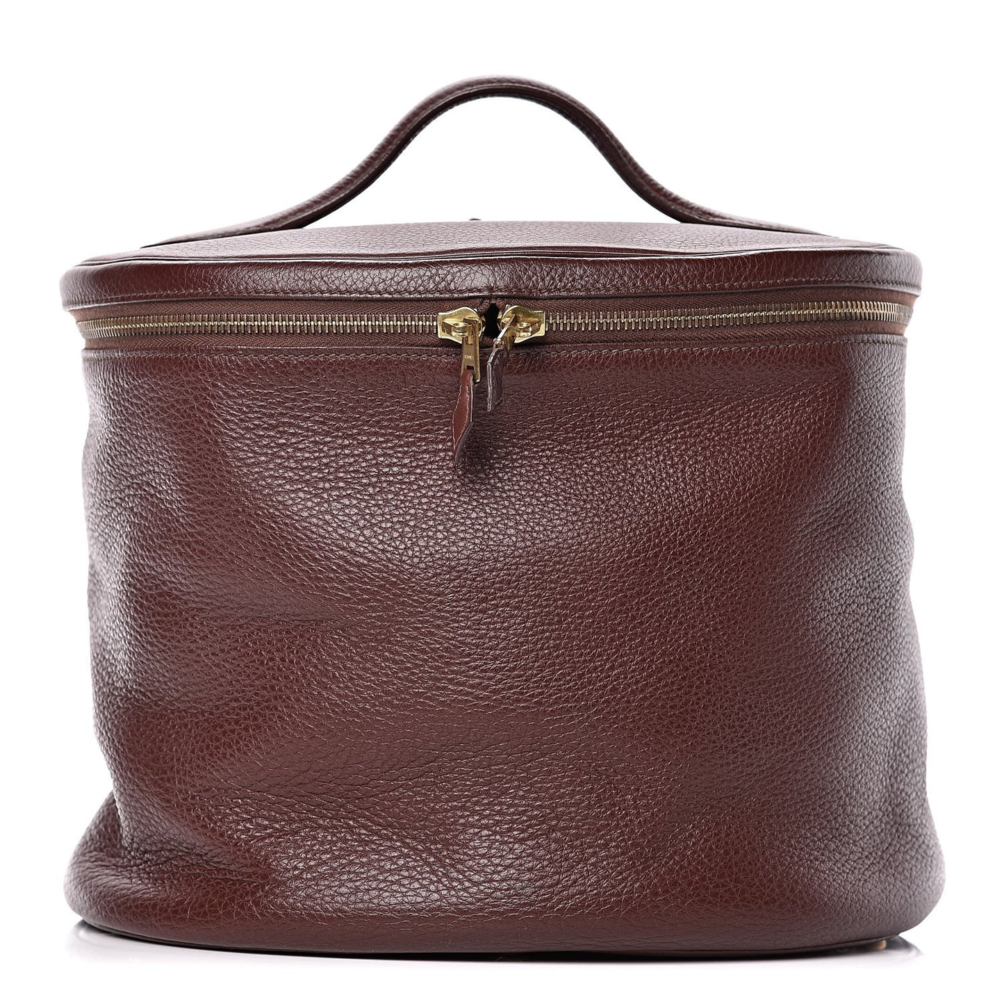 Taurillon Clemence Intercity Victoria Travel Cosmetic Case Havane