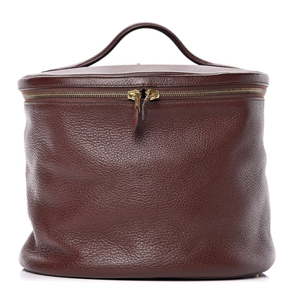 Hermes Taurillon Clemence Intercity Victoria Travel Cosmetic Case Havane 1 of 10