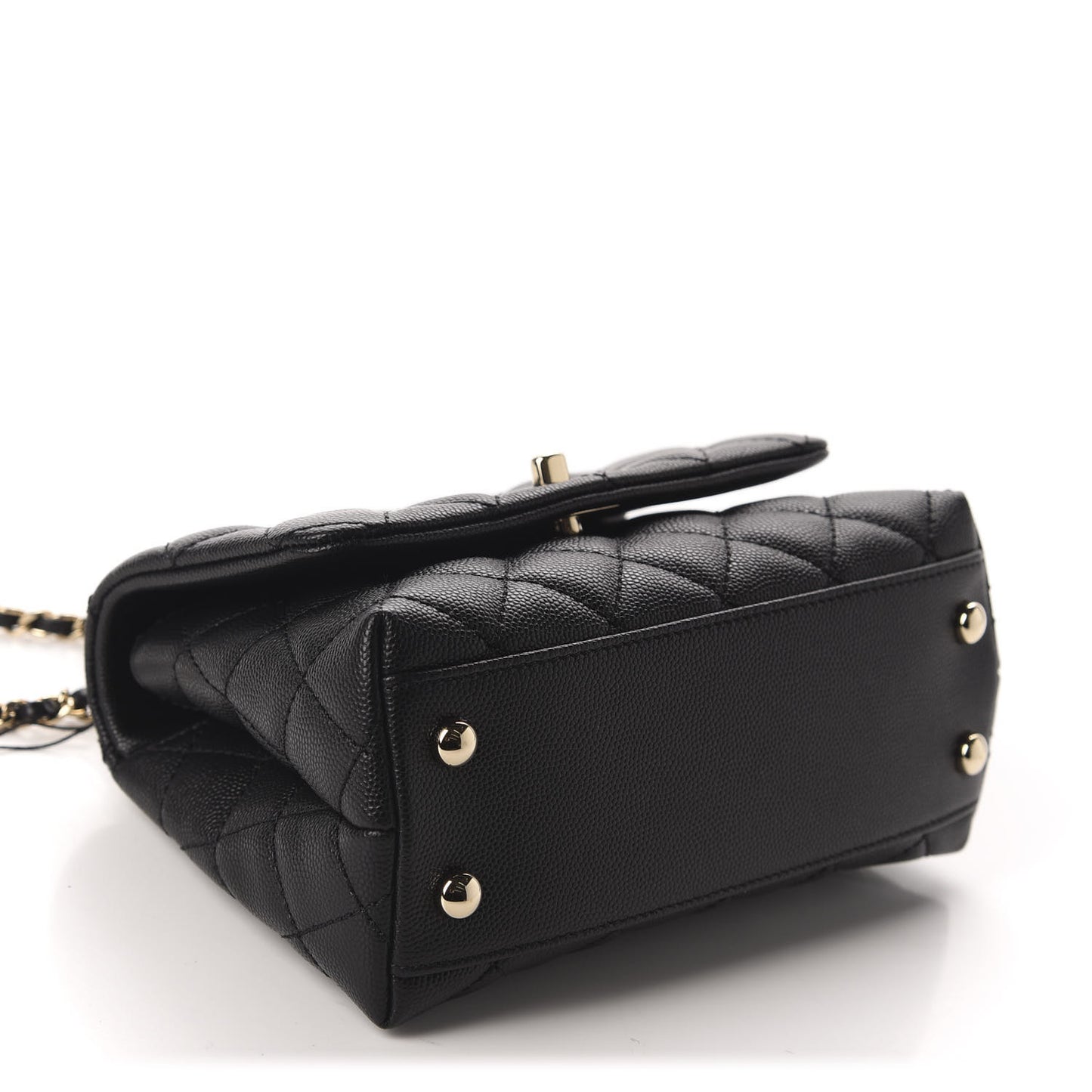 Caviar Quilted Extra Mini Coco Handle Flap Black