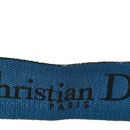 Christian Dior Canvas Embroidered Book Shoulder Strap Blue Multicolor 13 of 13