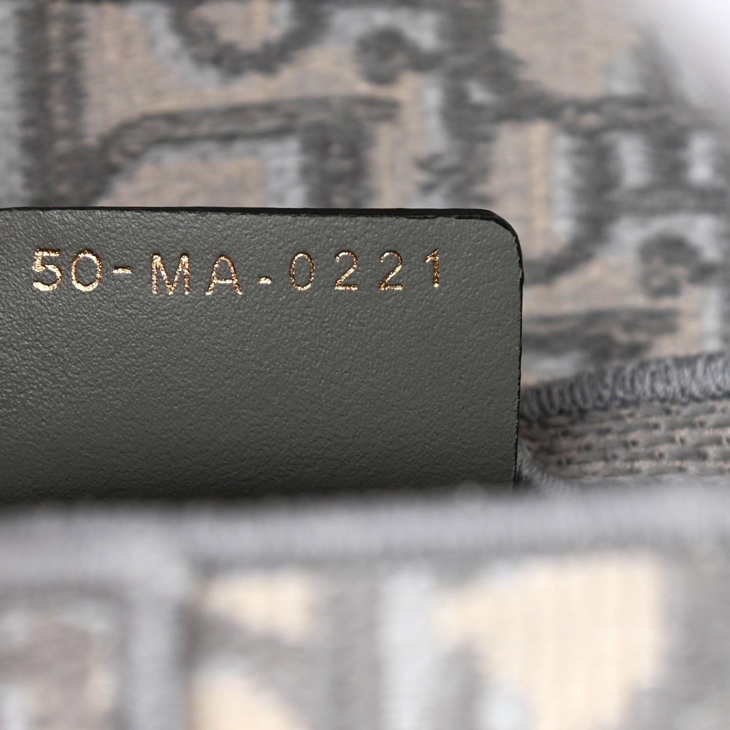 Oblique Embroidered Saddle Bag Gray