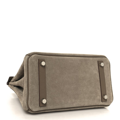 Hermes Veau Doblis Swift Grizzly Birkin 25 Etoupe 4 of 12