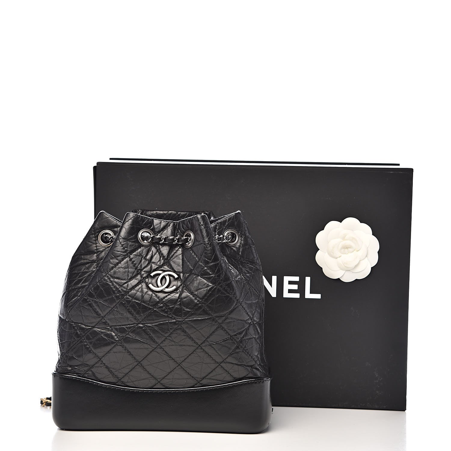 Chanel Aged Calfskin Quilted Small Gabrielle Backpack Black 12 of 12