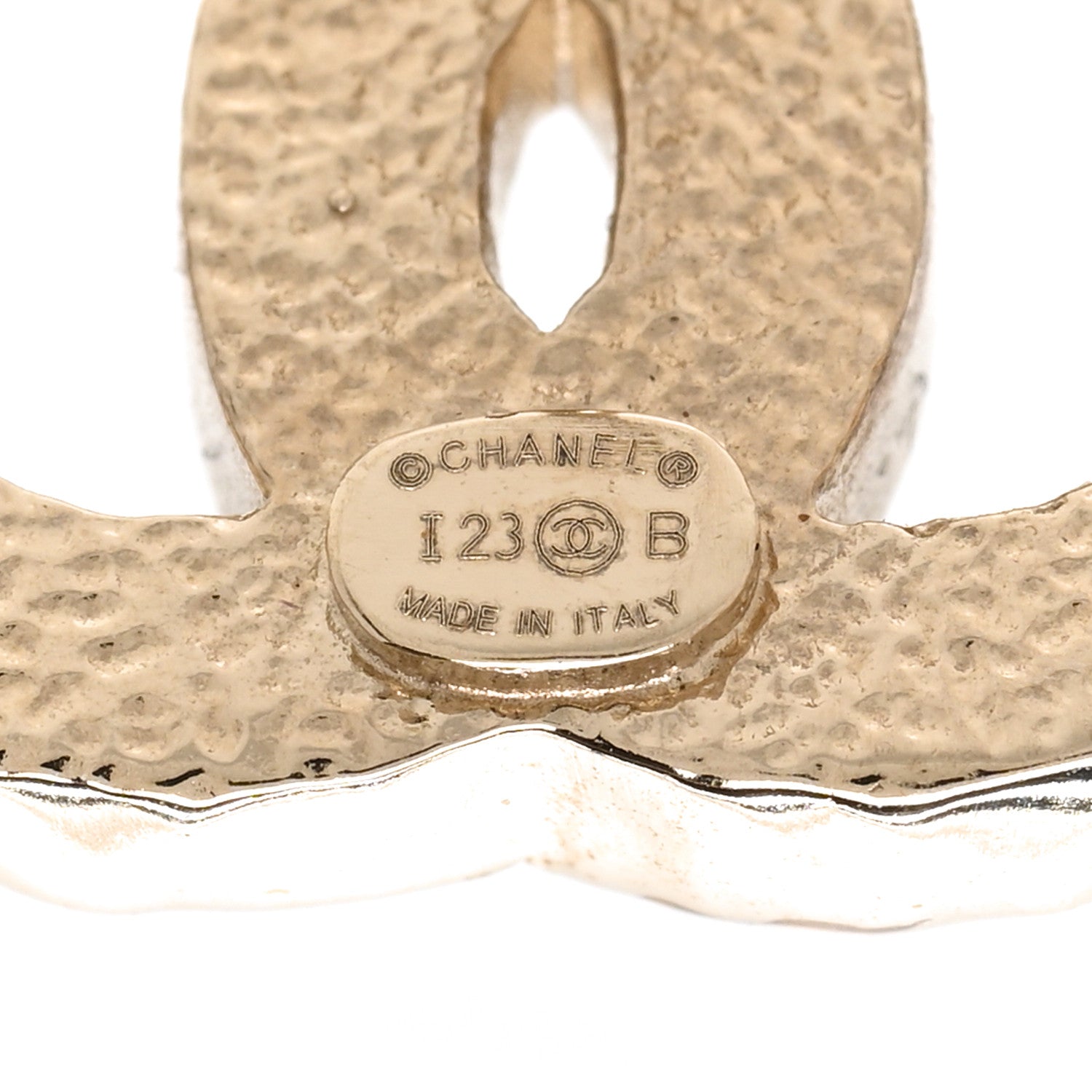 Chanel Crystal Pearl CC Earrings Gold 4 of 5