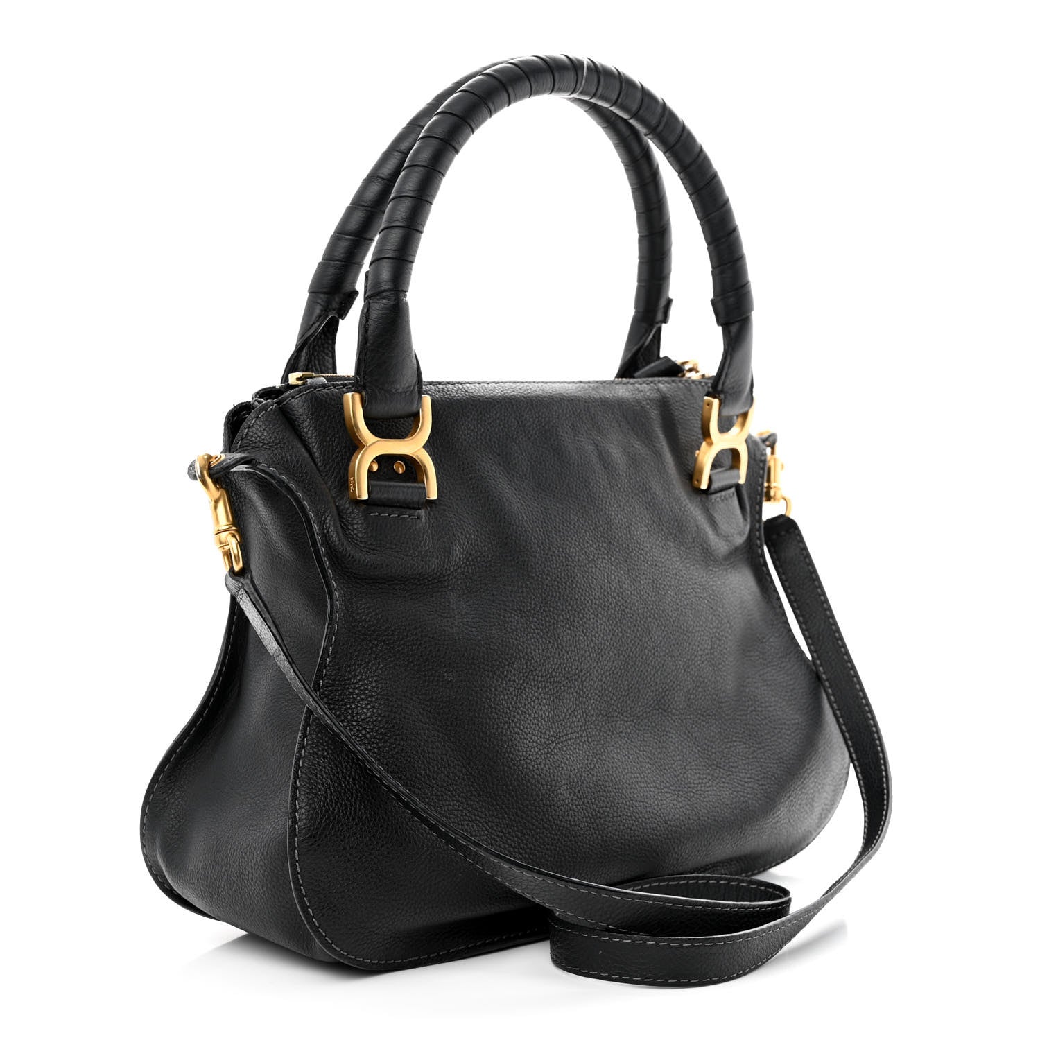 Chloe Calfskin Medium Marcie Satchel Black 3 of 11