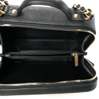 Chanel Caviar Quilted Medium CC Filigree Vanity Case Black 5 of 11