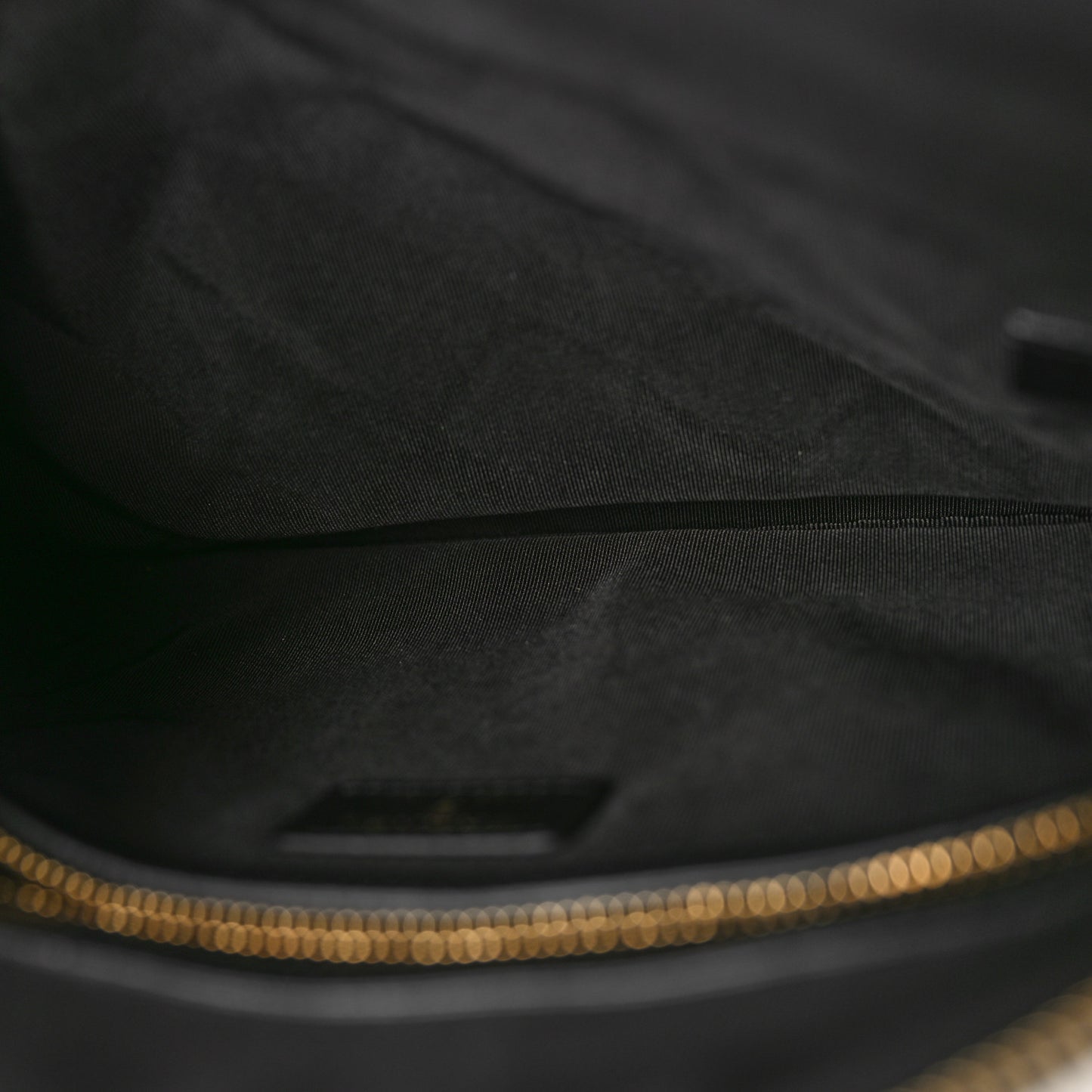 Lambskin Quilted Egyptian Amulet Zipped Pouch Black
