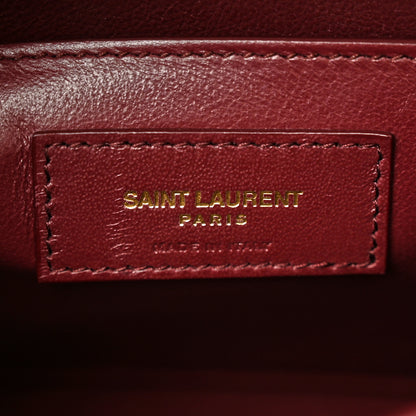 Saint Laurent Grain de Poudre Medium Classic Monogram Cassandra Top Handle Black Rouge Legion 6 of 10