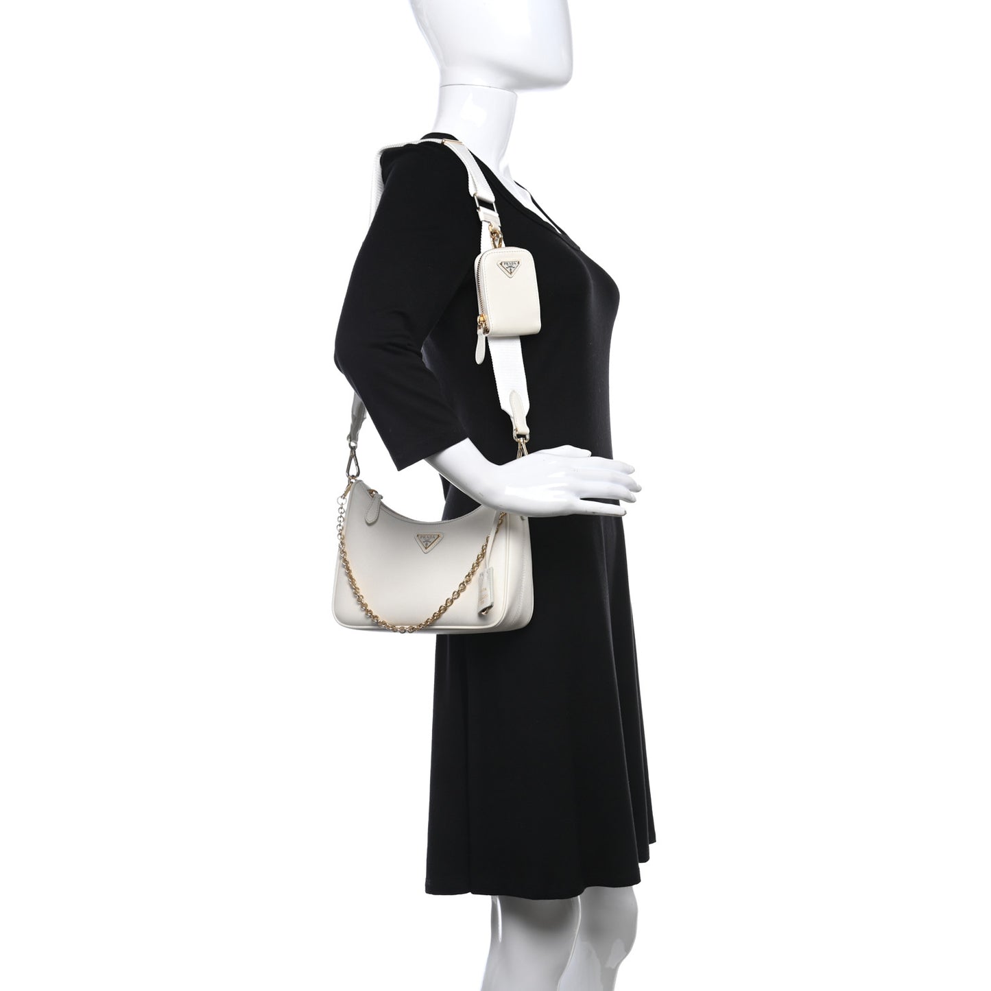 Saffiano Re-Edition 2005 Shoulder Bag White