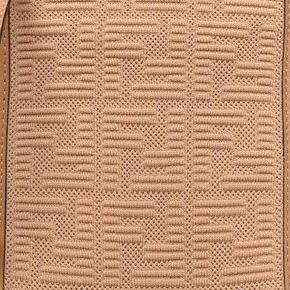 Fendi Technical Fabric Vitello Ceylon Plexiglass FF Mini Fendi Sunshine Shopper Tote Sand 7 of 9