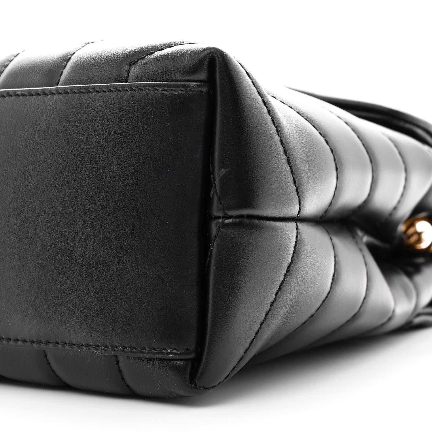Saint Laurent Calfskin Y Quilted Monogram Small Loulou Chain Satchel Black 11 of 11