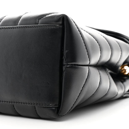 Saint Laurent Calfskin Y Quilted Monogram Small Loulou Chain Satchel Black 11 of 11