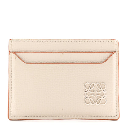Loewe Soft Grained Calfskin Anagram Card Holder Light Oat 1 of 8