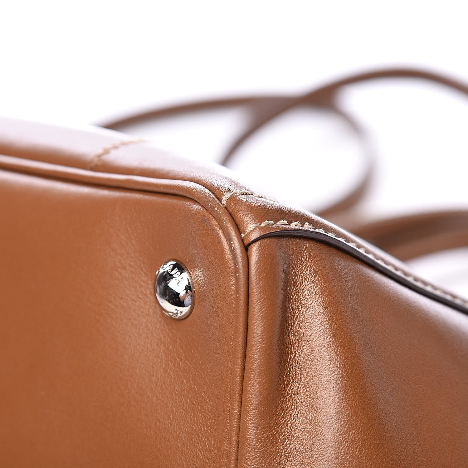 Prada Soft Calfskin Tote Cannella 10 of 13