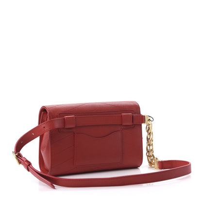 Chanel Calfskin Chevron Stitched Coco Waist Bag Red 3 of 10