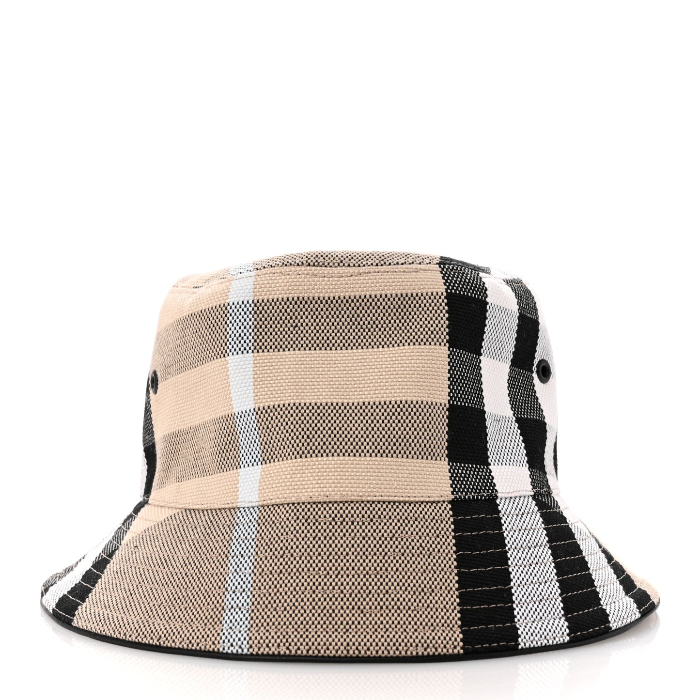 Cotton Canvas Giant Check Bucket Hat M  Dusty Sand