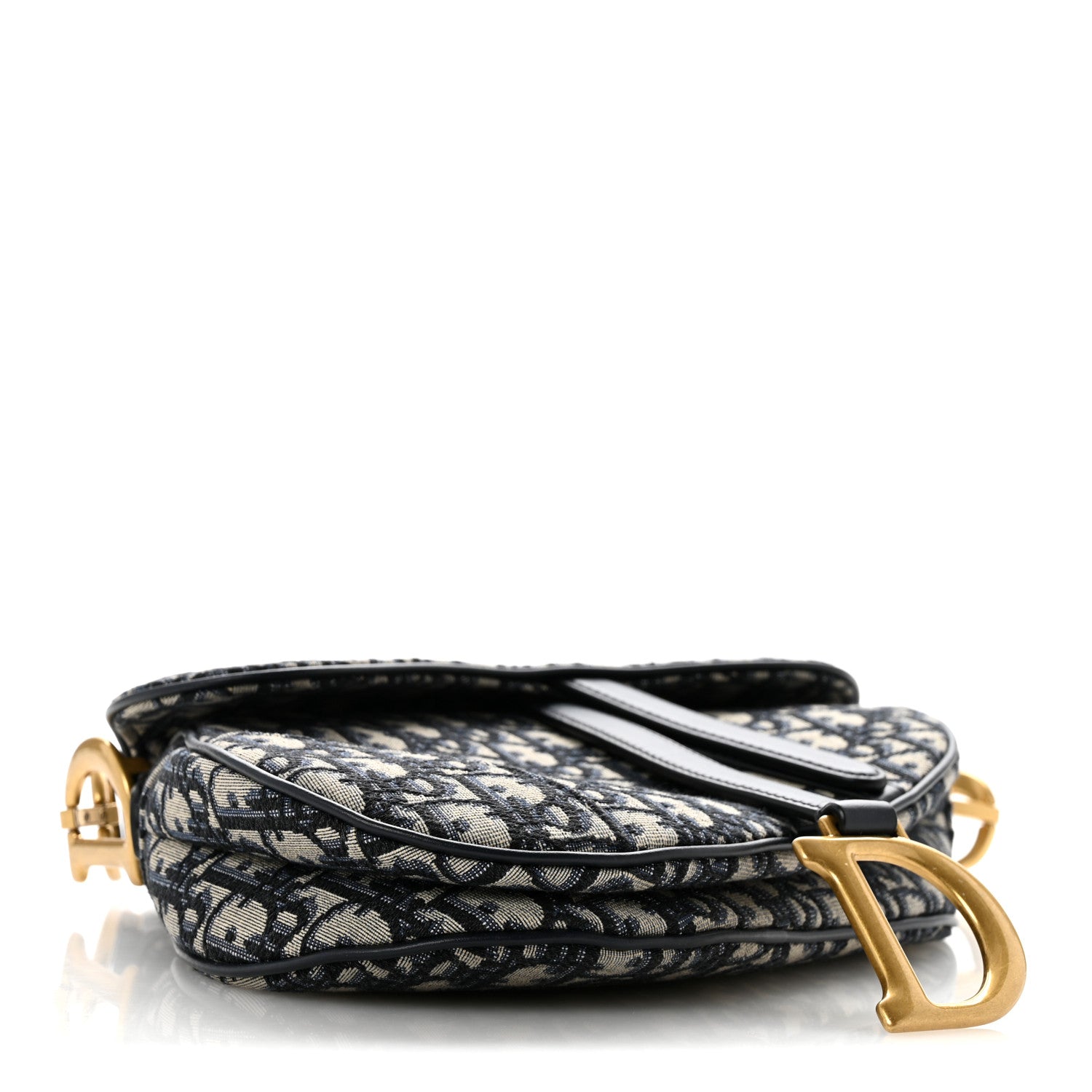 Christian Dior Oblique Saddle Bag Blue Blue 4 of 13