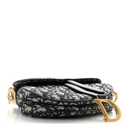 Christian Dior Oblique Saddle Bag Blue Blue 4 of 13