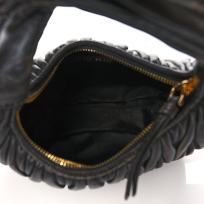 Miu Miu Nappa Matelasse Mini Wander Hobo Sabbia Caffe 4 of 6