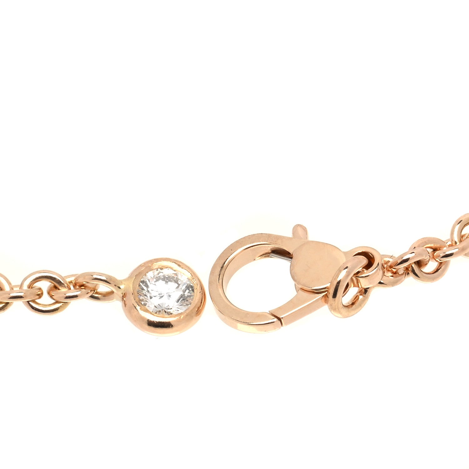 Hermes 18K Rose Gold Diamond TPM Filet d'Or Bracelet ST 3 of 5