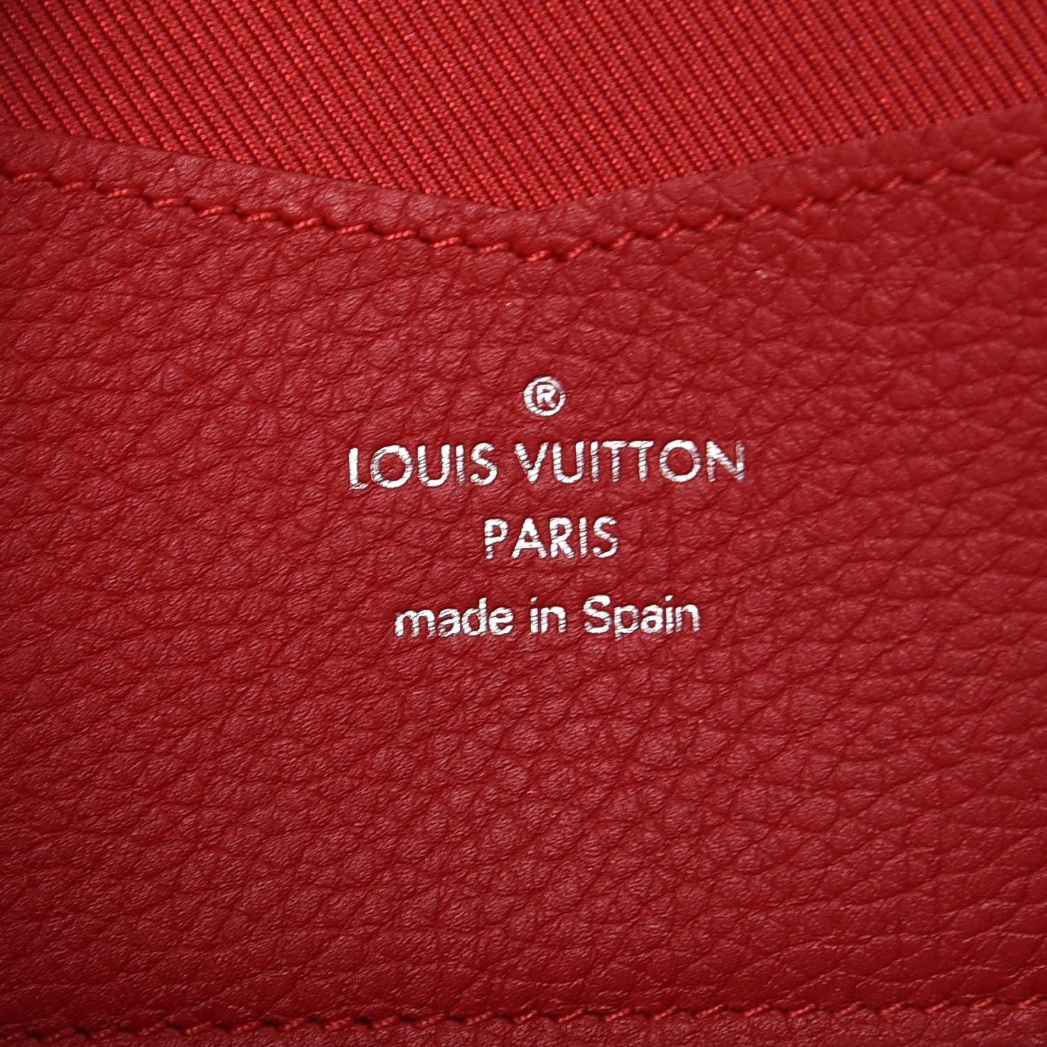 Louis Vuitton Calfskin Lockme II Wallet Rubis 5 of 7