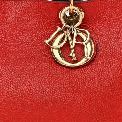 Christian Dior Calfskin Medium Diorissimo Tote Red 11 of 19