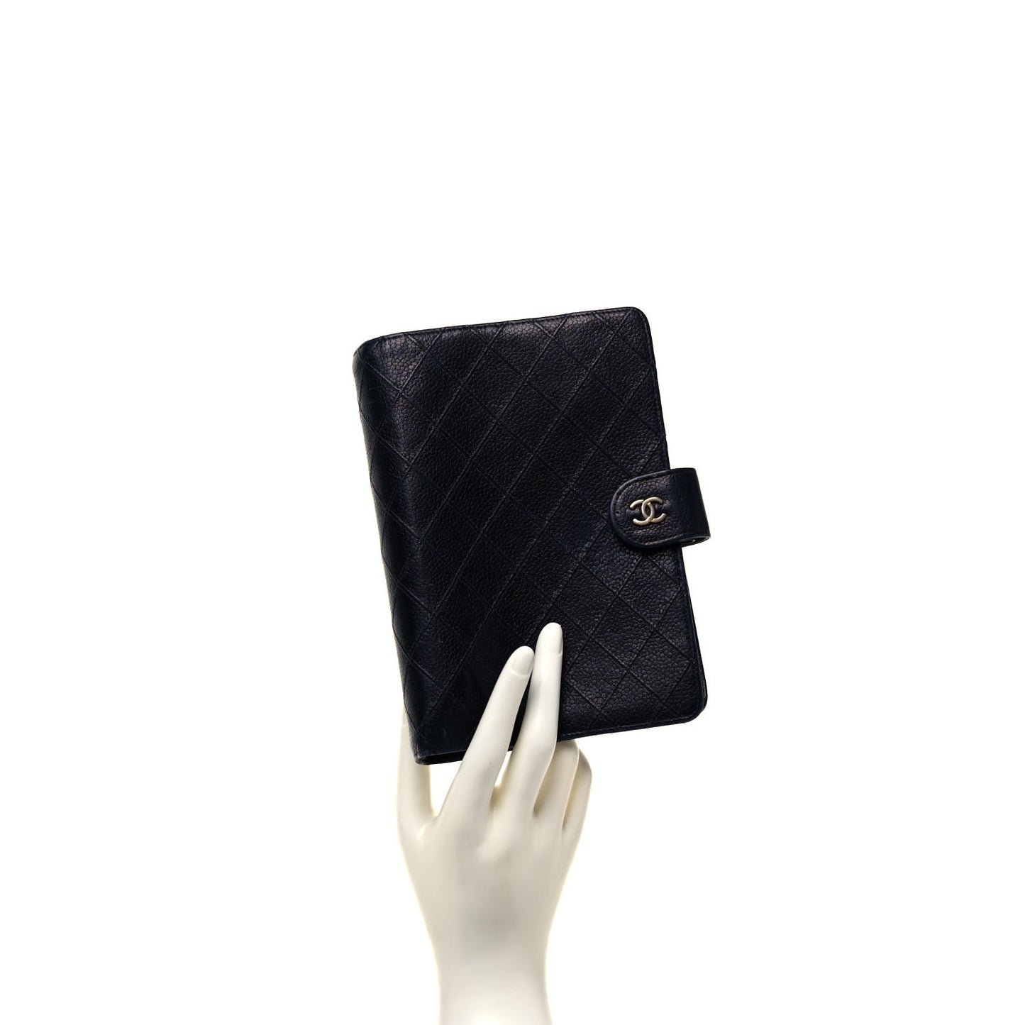 Caviar Stitched Agenda Cover Black