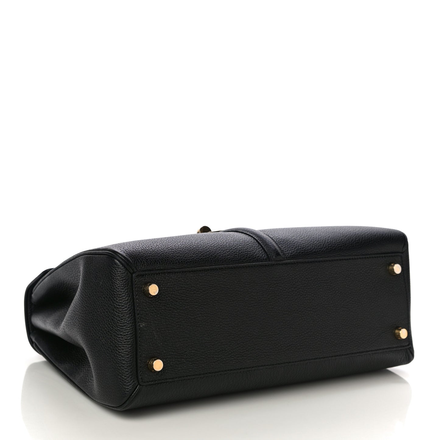 Grained Calfskin Classique 16 Top Handle Bag Black