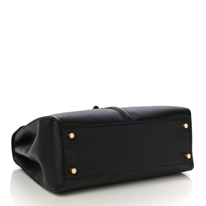 Celine Grained Calfskin Classique 16 Top Handle Bag Black 7 of 15