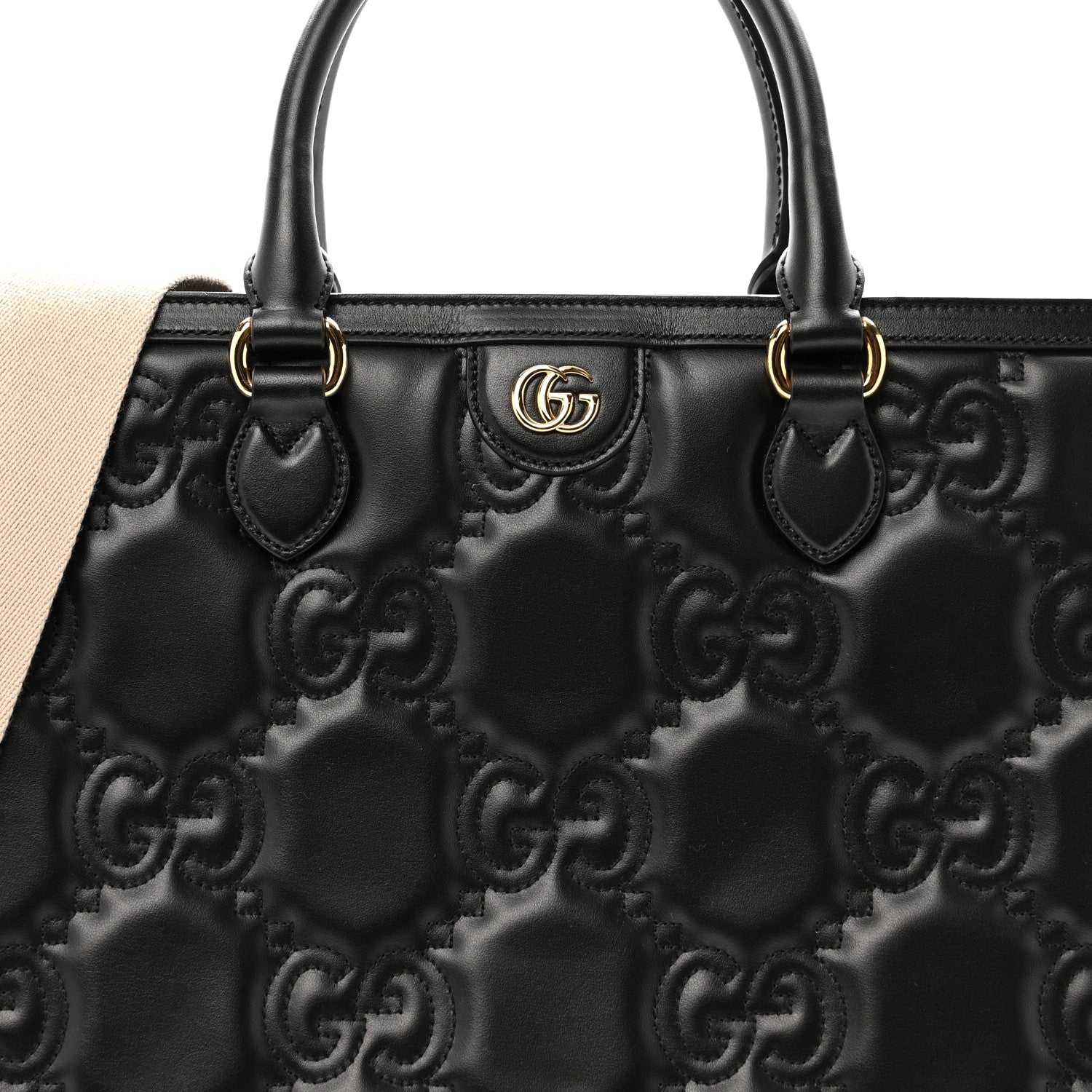 Gucci Calfskin GG Matelasse Tote Bag Black 9 of 16