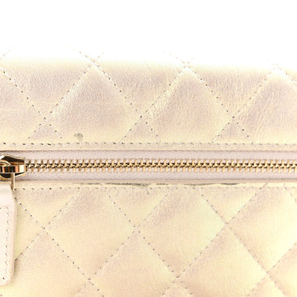 Chanel Iridescent Lambskin Quilted Mini Wallet On Chain WOC Ivory 11 of 12