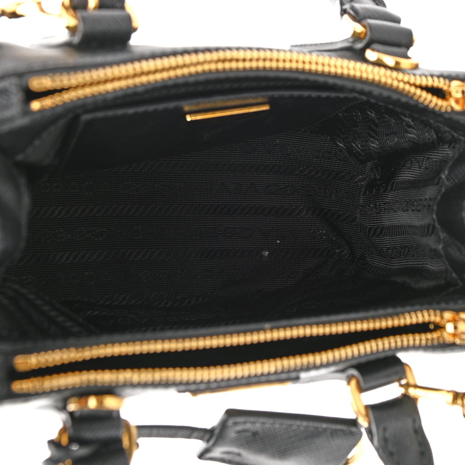 Prada Saffiano Lux Mini Galleria Double Zip Tote Black 5 of 13