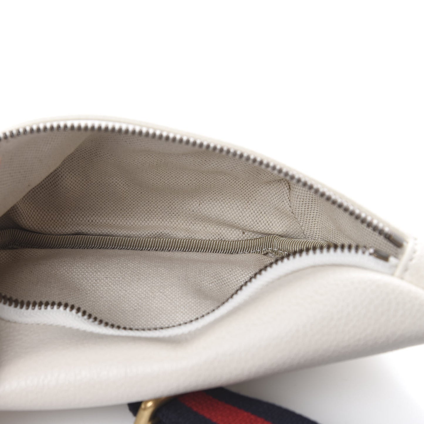 Grained Calfskin Small Logo Belt Bag White