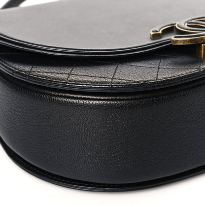 Chanel Shiny Calfskin Goatskin Quilted Medium Coco Curve Messenger Flap Black 8 of 9