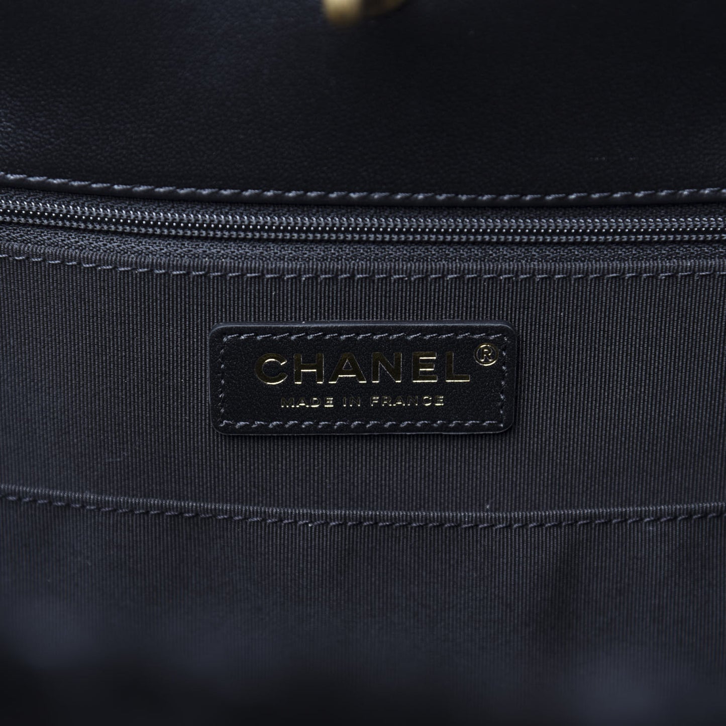 Shearling Tweed Shopper Tote Black