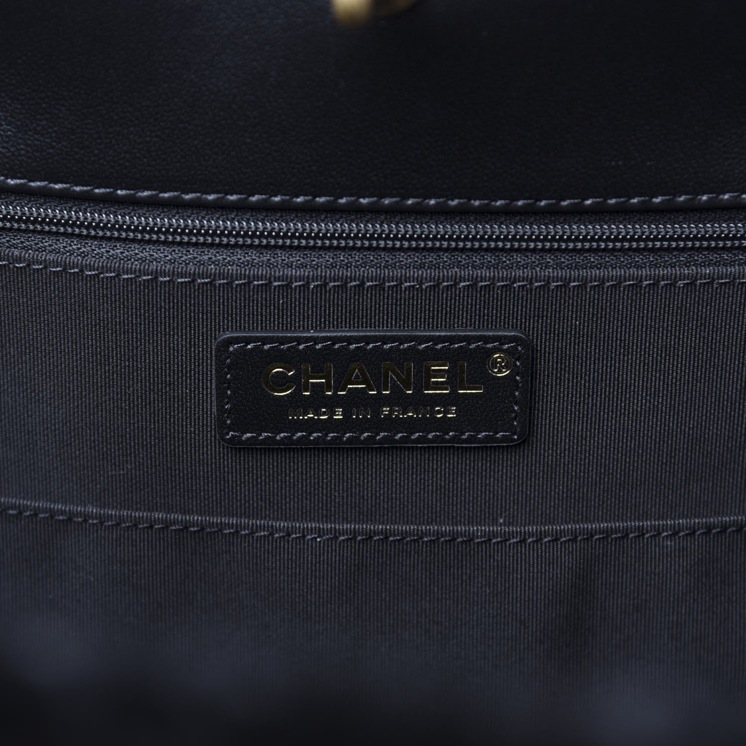 Chanel Shearling Tweed Shopper Tote Black 6 of 10