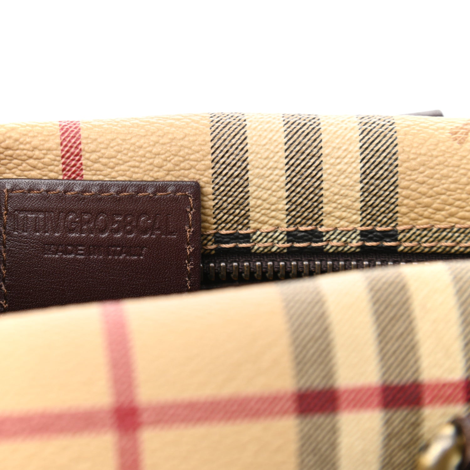 Burberry Haymarket Check Studded Bowler Brown 8 of 14