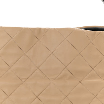 Chanel Lambskin Quilted Large CC Shopping Tote Black Rose Clair 9 of 15