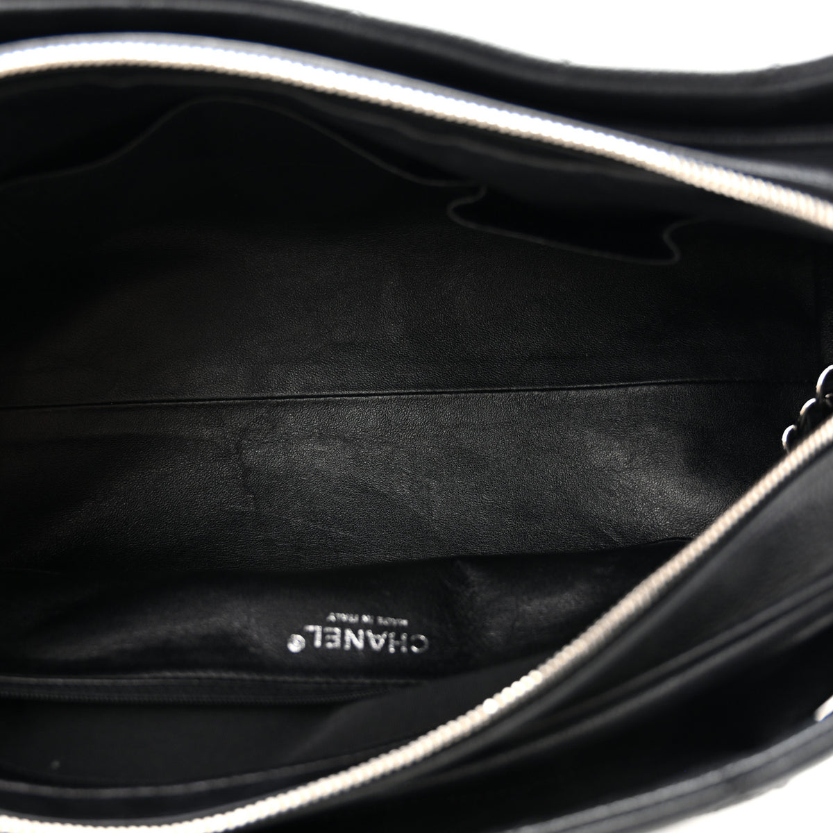 Caviar Quilted Shopping Tote Black