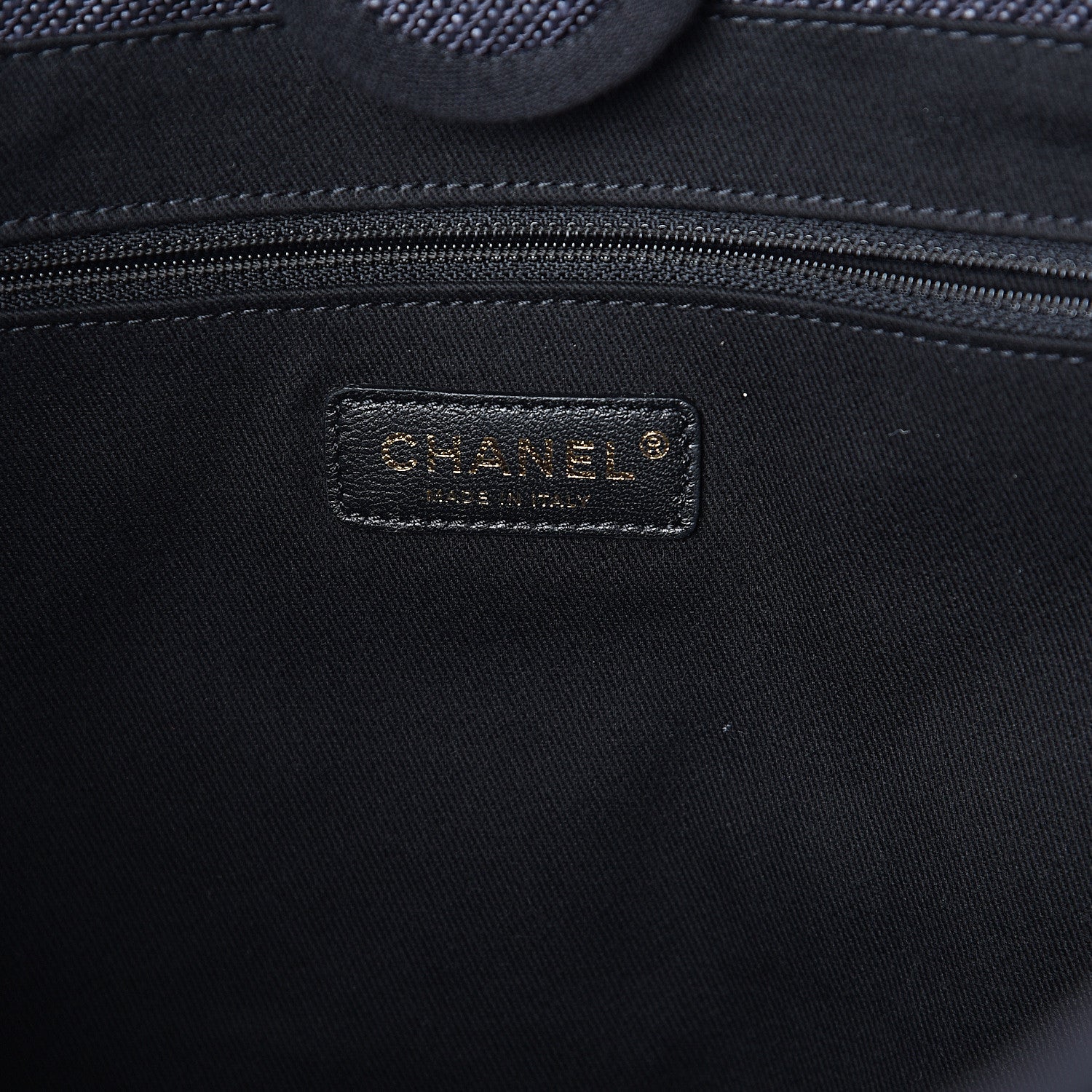 Chanel Canvas Small Deauville Tote Black 5 of 9