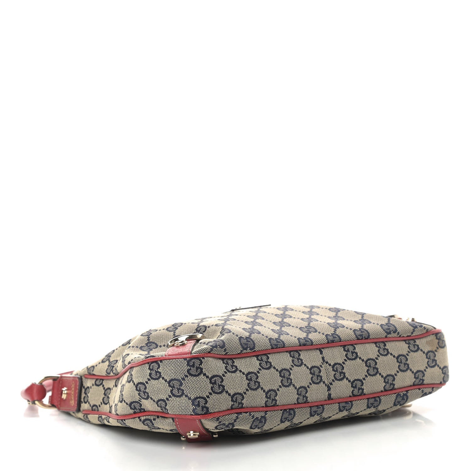 Gucci Monogram Medium Abbey D Ring Hobo Navy Red 3 of 12