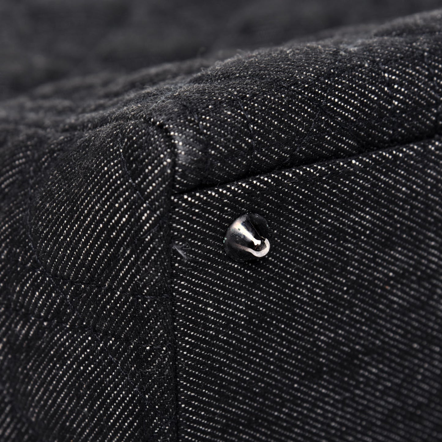 Denim Cannage Large Lady Dior Black