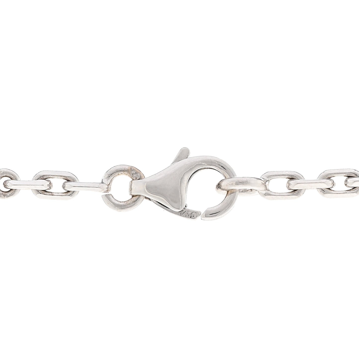 18K White Gold Mother of Pearl 10 Motifs Vintage Alhambra Necklace