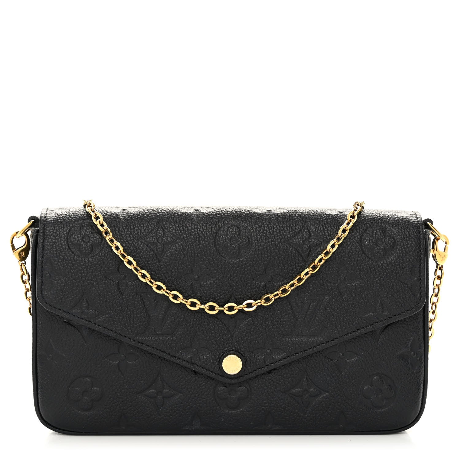 Louis Vuitton Empreinte Pochette Felicie Chain Wallet Black 1 of 9