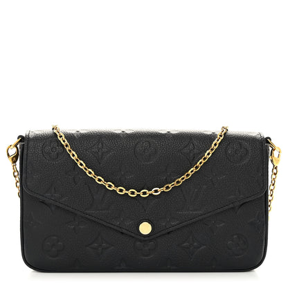 Louis Vuitton Empreinte Pochette Felicie Chain Wallet Black 1 of 9